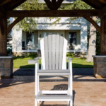 Adirondack bar chair in gray finish