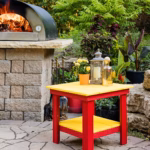 Outdoor coffee table with weather-resistant design