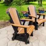 Adirondak-Glider-shown-in-antique-mahogany-and-black