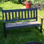 Durable poly lumber garden bench