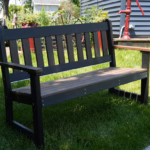 Durable poly lumber garden bench seating