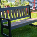 Durable poly lumber garden bench seating