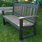 Durable poly lumber garden bench