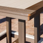 Durable outdoor square bar table