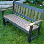 Durable poly lumber garden bench