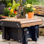 Gliding ottoman footstool outdoor seating