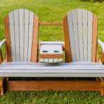 Adirondack glider with convenient console