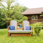 Adirondack glider with comfortable cushions
