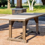 Durable poly lumber dining table