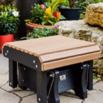 Gliding ottoman for outdoor relaxation