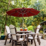 Poly lumber swivel dining chair