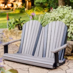 Adirondack swing seating for outdoor space