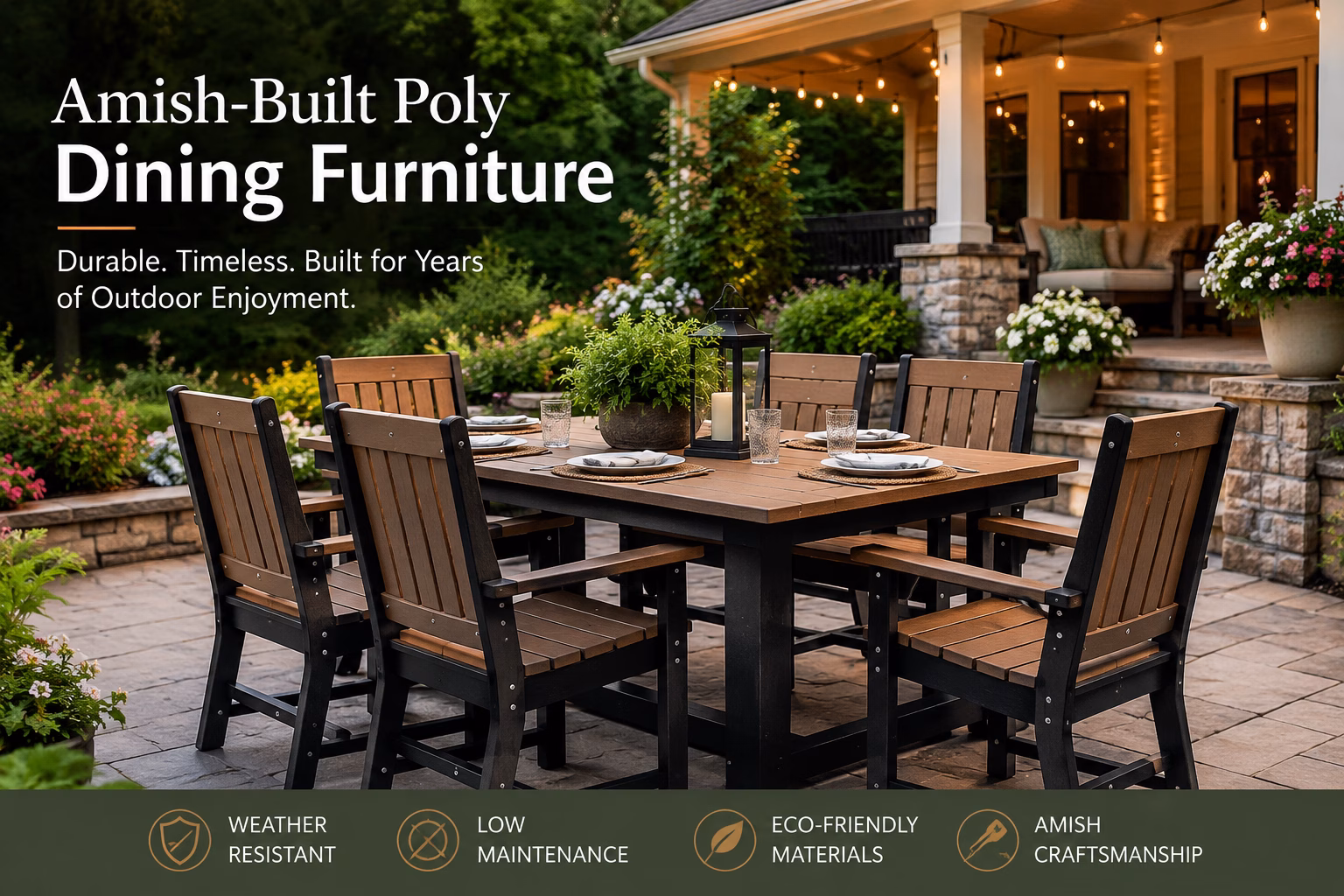 Amish-Built Poly Dining Furniture Is the Perfect Choice
